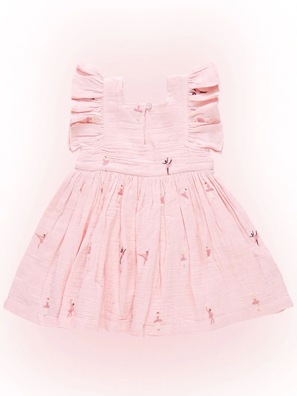 Pink Chicken Ballerina Embroidery Elsie Dress